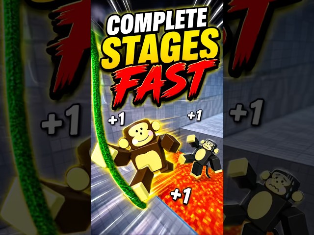 How to complete stages fast in speed monkey escape #roblox