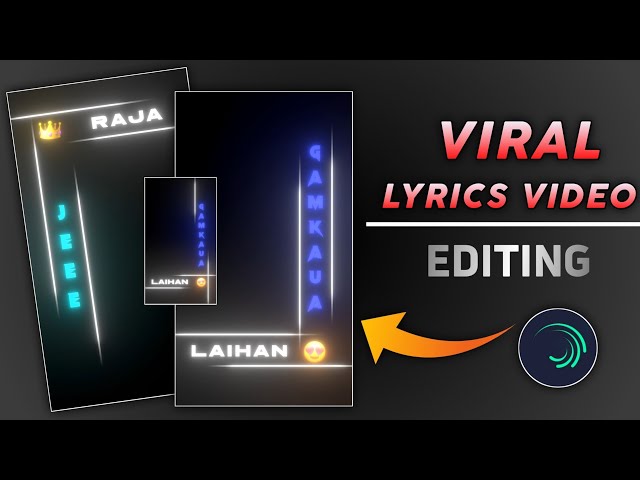 Trending bhojpuri lyrics status editing alight motion | new glowing black screen editing bhojpuri