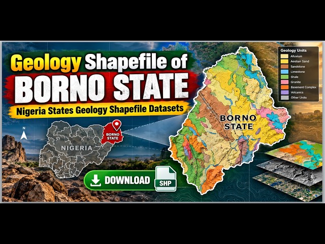 Geology Shapefile of Borno State: Nigeria States Geology Shapefile Datasets