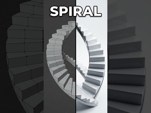 How to Model a Spiral Staircase in Blender Fast