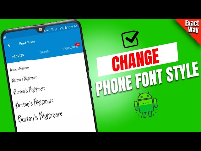 How to change phone font style android [Easy Way]