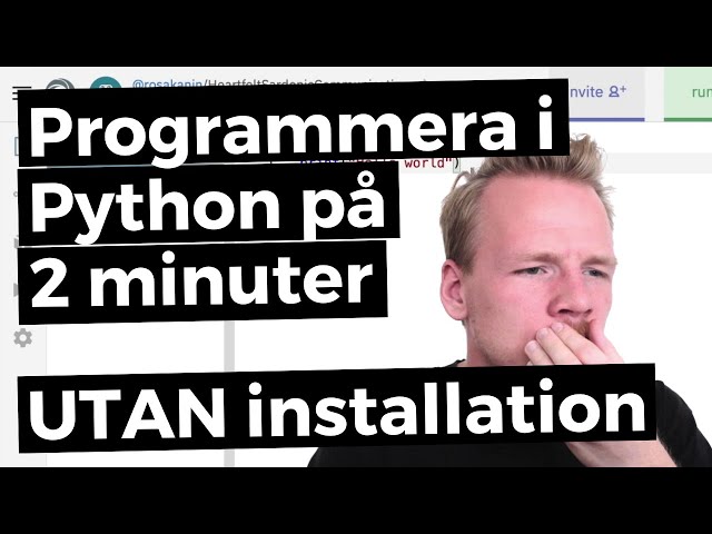 Programmera i Python på 2 minuter - UTAN installation