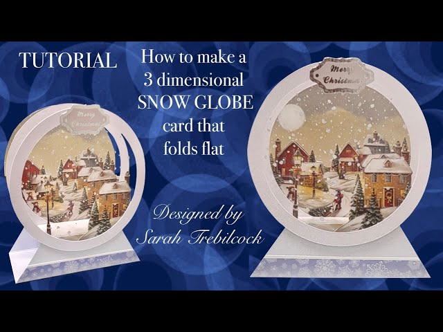 🎄☃️ TUTORIAL 3D Snow Globe Christmas Handmade Card Cardmaking ideas Inspiration Techniques Learn