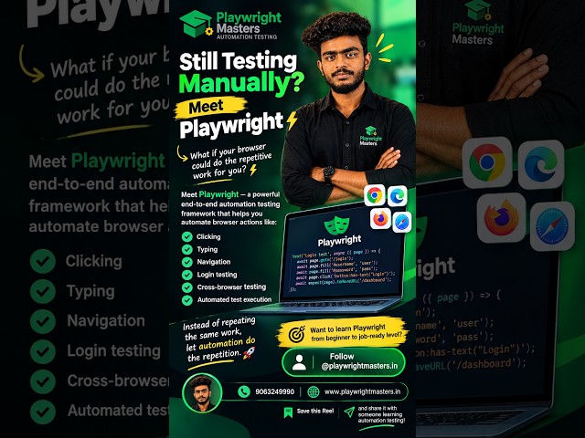 Still Testing Manually? Meet Playwright ⚡ | Playwright Automation Testing
