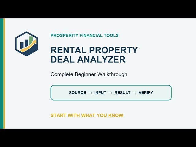 Rental Property Deal Analyzer Tutorial | Complete Beginner Walkthrough