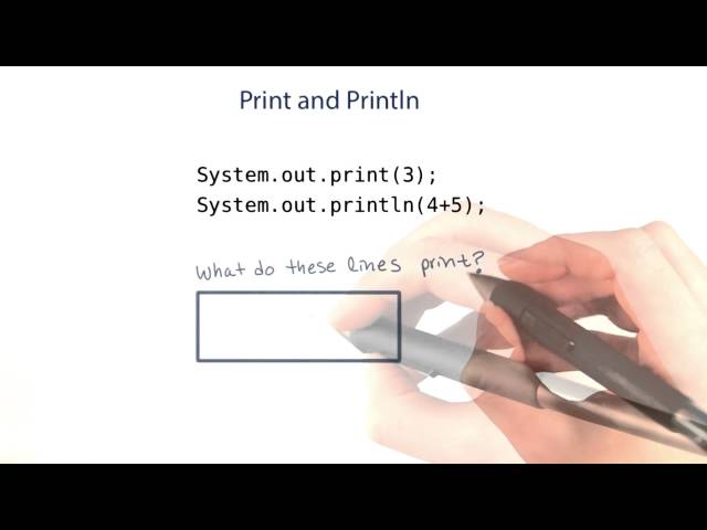 print and println - Intro to Java Programming
