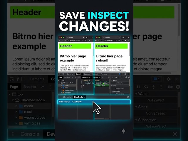 How to Save Inspect Element Changes in Chrome 🚀 #shorts
