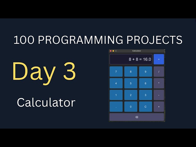 Calculator in Python (Tkinter Tutorial) — Day 3/100