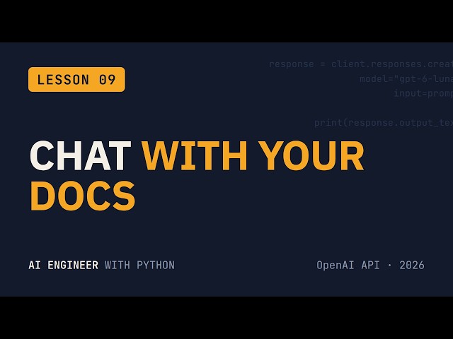 Build a RAG App in Python (Chat with Your Documents) | AI Engineer Course #9