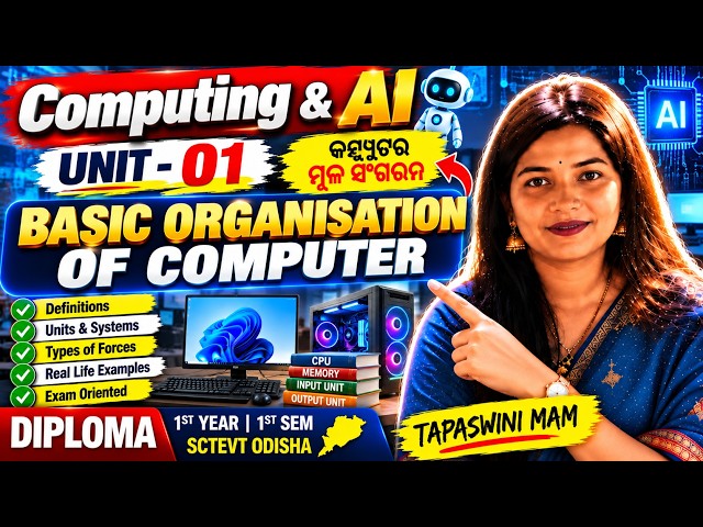 Computing & AI Lab – Unit 01 | Basic Organisation of Computer | Diploma 1st Year Odisha | Complete 🚀