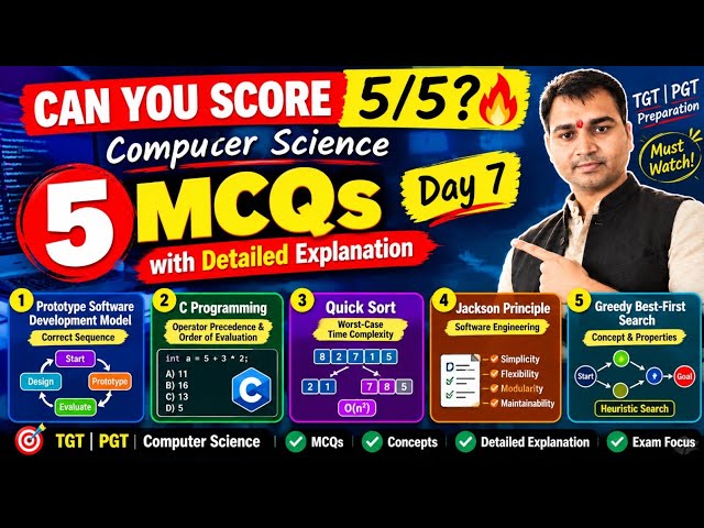 Can You Score 5/5? 🔥 | 5 Computer Science MCQs | Day 7