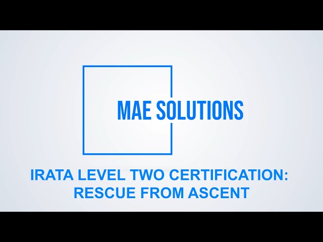 IRATA Level 2 - Rescue from Ascent