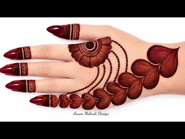 Very stylish back hand mehndi design || Arabic Mehndi Design for back hand || navrati garba mehndi 
