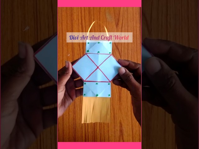Easy paper lantern / paper craft #shorts