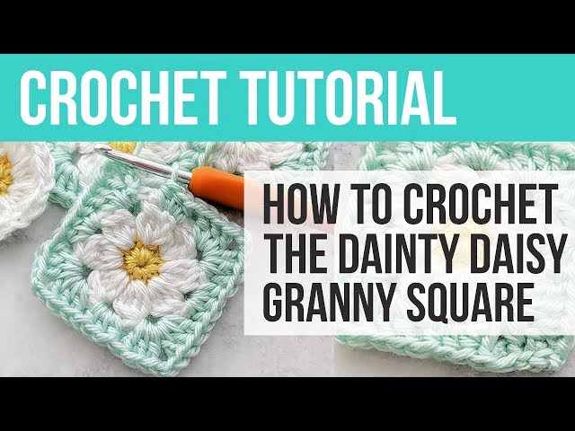How to Crochet a Dainty Daisy Granny Square | Easy Flower Motif Tutorial