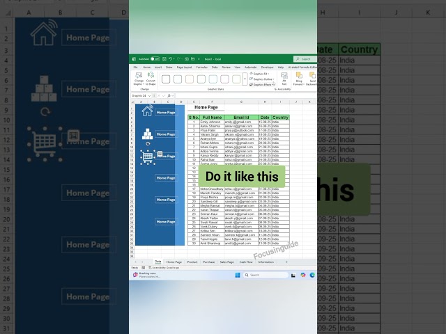 Create a Professional Side Bar in Excel! 🚀 Stop using old Tabs ❌