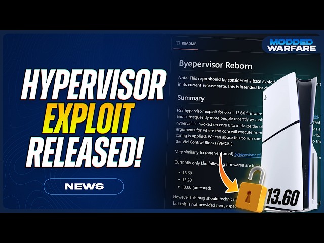 PS5 Hypervisor Exploit Released up to 13.60! (Byepervisor Reborn)