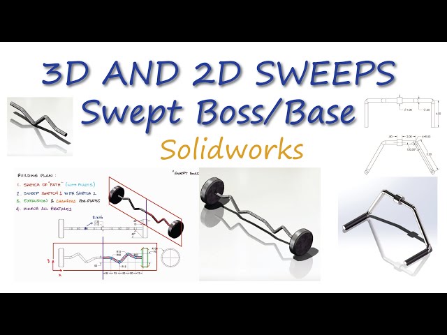 Easy 2D and 3D SWEEPS in SolidWorks in 10 Minutes!