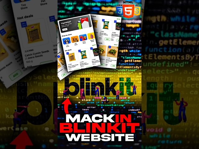 Blinkit Clone Website Using HTML & CSS | E-commerce Web Design #html #css #ecommerce  #webdesign
