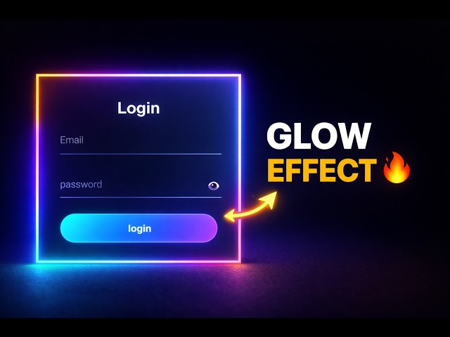 Animated Glow Border Login Form 🔥 HTML CSS | Modern UI Design