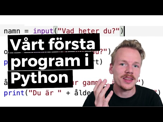 Vårt första program i Python