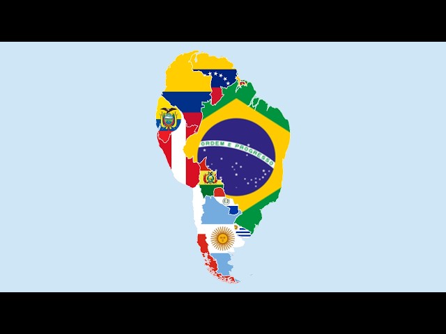 Countries Resized by Population in South America (10,000 BC – 2100)