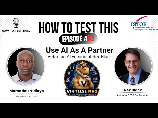 How to test with AI As A Partner - Rex Black