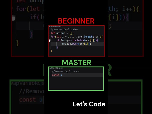 Cleanest Way to Remove Array Duplicates in JavaScript (Set Operator) #webdevelopment #coding #js