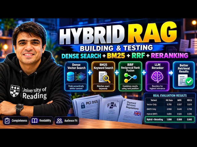 Hybrid RAG Pipeline — Dense Search, BM25, RRF, and Reranking