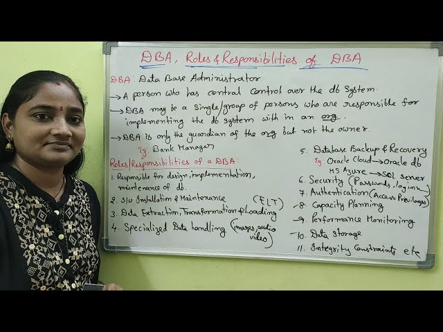DBMS||DBA and His Responsibilities||DBMS Both in Telugu And English||Telugu Scit Tutorial