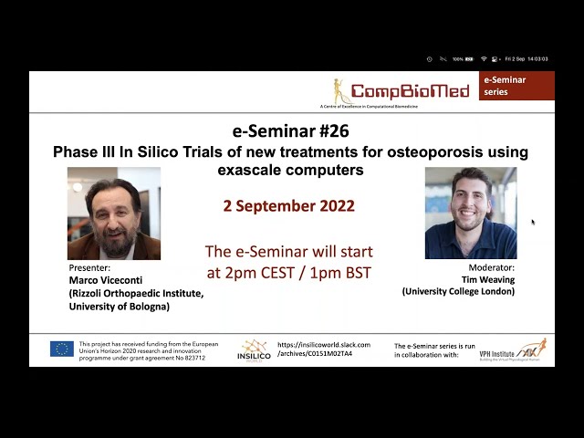 e Seminar #26 Phase III In Silico Trials of new treatments for osteoporosis using exascale computers