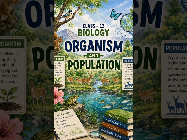 Organism & Population || Class 12 Biology Handwritten notes 📝 #shorts #biology #class12