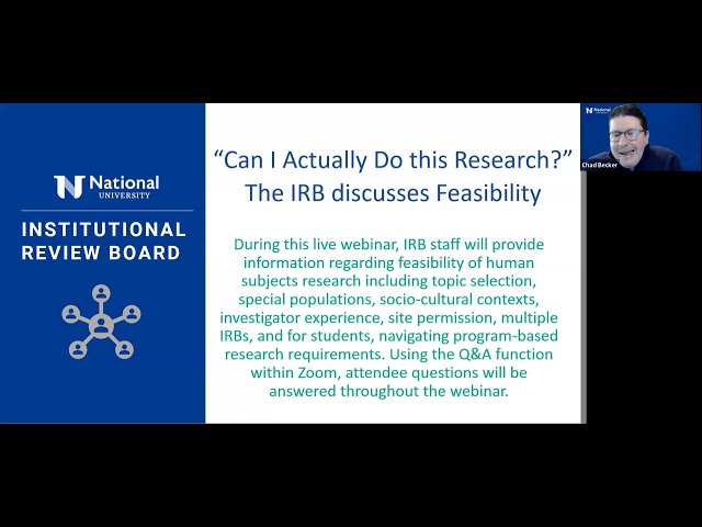 IRB Webinar - Feasibility