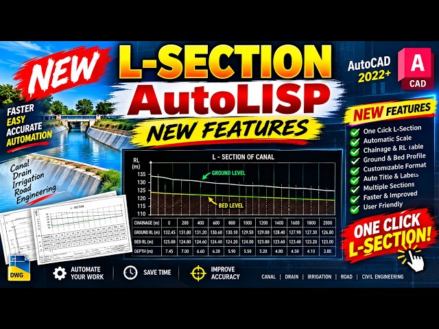 L-Section AutoLISP NEW Version Powerful New Features