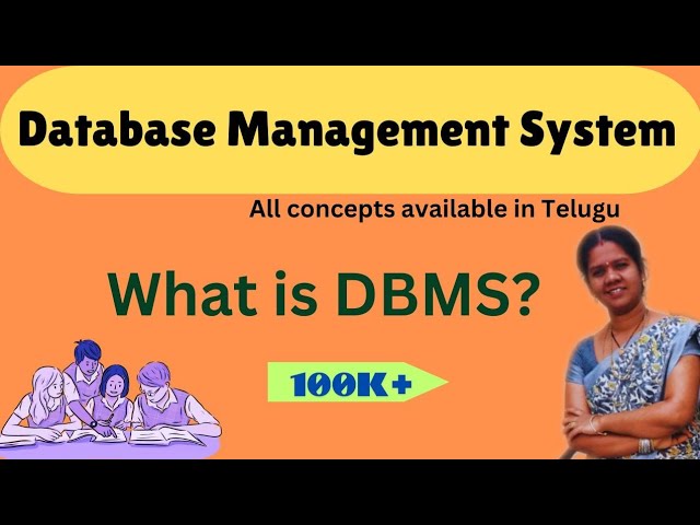 What is DBMS? || 1 ||  Dbms in telugu