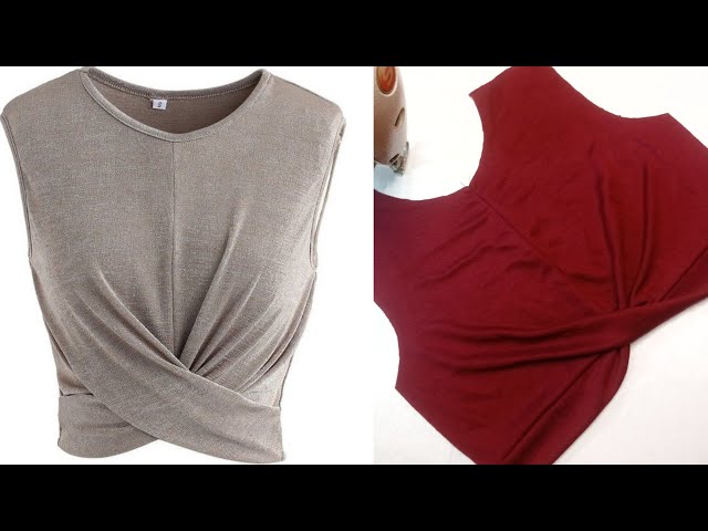 Patterns and Stitching Twist Front Crop Top | Sewing Tutorial
