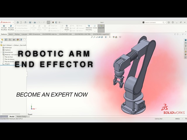 Robotic Arm End Effector - SolidWorks English Tutorial