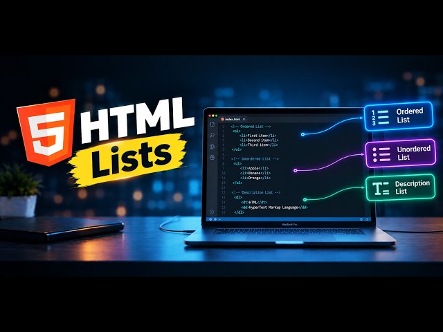 HTML Lists | Ordered, Unordered, and Description Lists Explained #html #code #webdevelopment