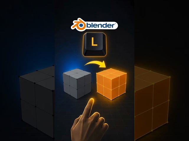 Blender L Shortcut Key Tamil 🔥 Select Full Mesh Instantly#blendertutorial #tamil #viral #ytshorts