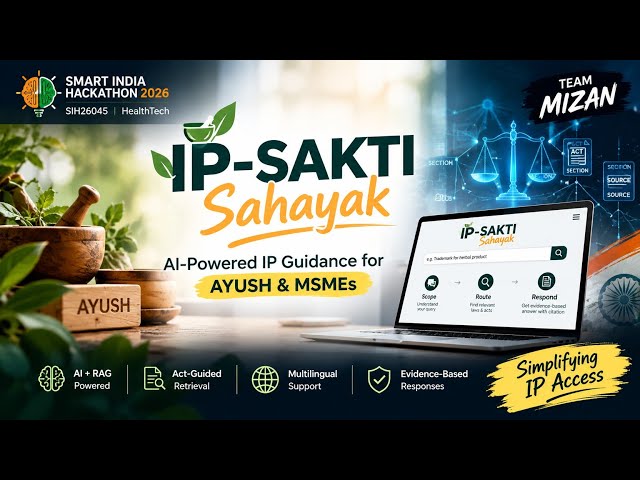 Introducing IP-SAKTI Sahayak — AI-powered IP guidance for AYUSH practitioners & MSMEs