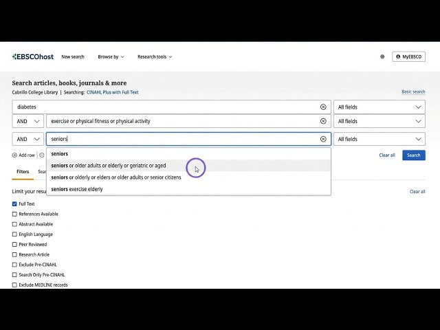 CINAHL Database Tutorial
