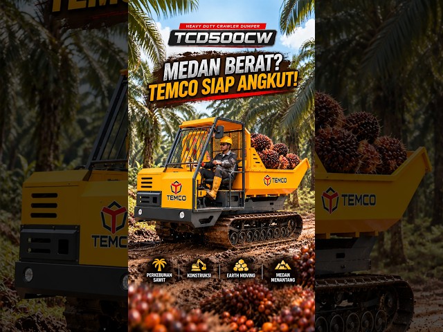 MEDAN BERAT? TEMCO CRAWLER DUMPER 5 TON TCD500CW SIAP ANGKUT!