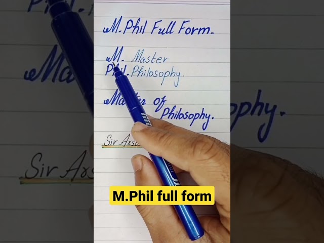 M.Phil full form