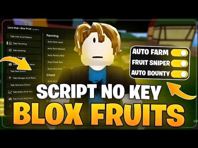 (KEYLESS) Blox Fruits SCRIPT | Auto Farm, Auto Bounty, Fruit Sniper !!