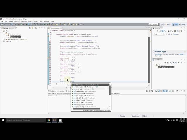 If / Else Example Program