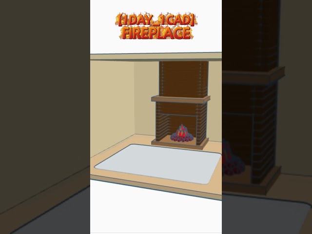 [1DAY_1CAD] FIREPLACE #shorts #tinkercad #project