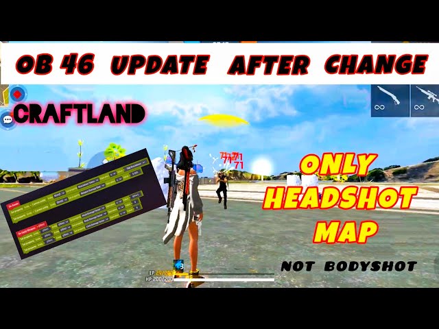 AFTER OB46 UPDATE ONLY HEADSHOT CRAFTLAND MAP SCRIPT  | 🗺️