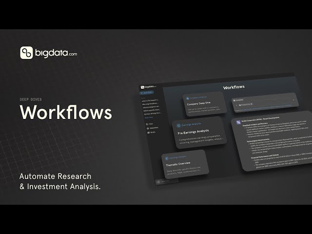 Automate your research tasks with Workflows from Bigdata.com
