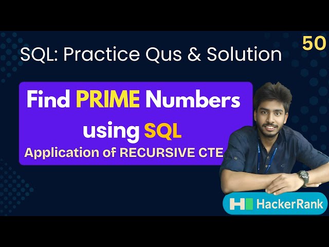 50) Print Prime Numbers | Hackerrank sql questions | SQL | sql tutorial | sql full course