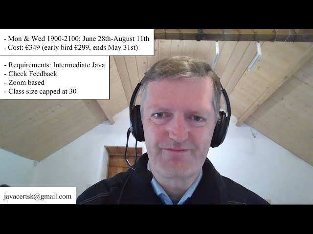 Java SE 8 OCA (1Z0-808) Preparation Course June 2021